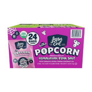 LesserEvil Halloween Himalayan Pink Salt Organic Popcorn - 11.04oz/24ct - 1 of 4