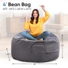 CAVINAS Polyester Oversized Bean Bag Chair,Lazy Sofa Chair with Detachable and Washable Covers,Lounge Chair for Living Room - 3 of 4