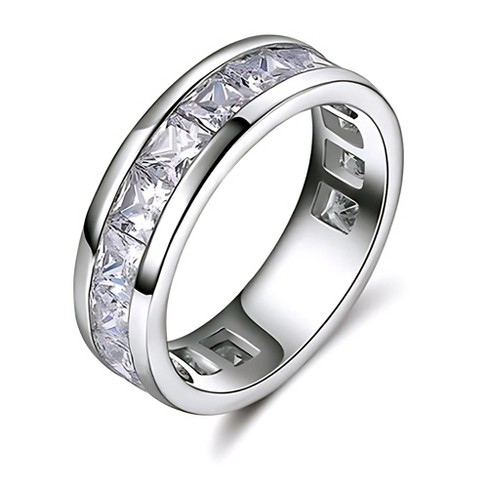 Jayden Eternity Wedding Band for Women Princess Clear Cz Ring Ginger Lyne Collection - image 1 of 4