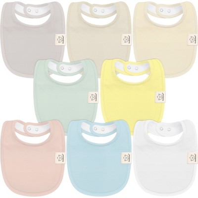 Image of KeaBabies 8pk Organic Baby Bibs for Boy, Baby Drool Bib for Baby Boys and Girls, Newborn Teething Bibs  (Dawn)