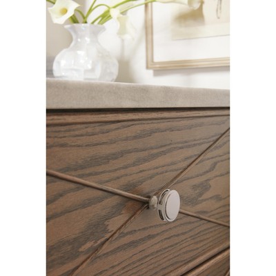 Polished Nickel Round Cabinet Knob with Mounting Hardware