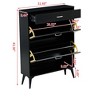 Angel Sar Shoe Cabinet with 2 Flip Drawers for Entryway, Free-Standing Shoe Storage Cabinet, Grey - 2 of 4