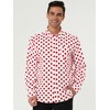 Lars Amadeus Men's Polka Dots Long Sleeves Dress Button Down Shirt - 2 of 4