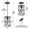 LNC Mocha 1-Lights 6“ Farmhouse Cylinder Mini Pendant  Lights,Brushed Black - 3 of 4