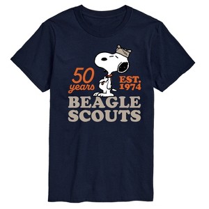 Men's - Peanuts - Snoopy Hat Logo Short Sleeve Graphic T-Shirt - 1 of 4