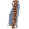 Women's Many Mots Pull On Leopard Contrast Pants - Special A - 2 of 4