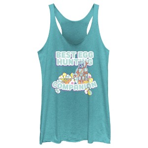 Women's Star Wars: The Mandalorian Best Egg Hunt Duo Racerback Tank Top - 1 of 4