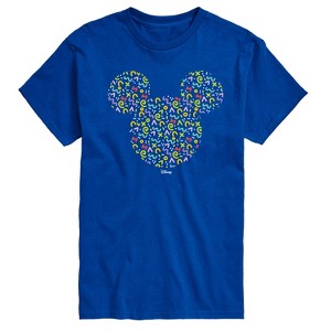 Men's - Disney - Mickey Head With Pattern Short Sleeve Graphic T-Shirt - 1 of 4