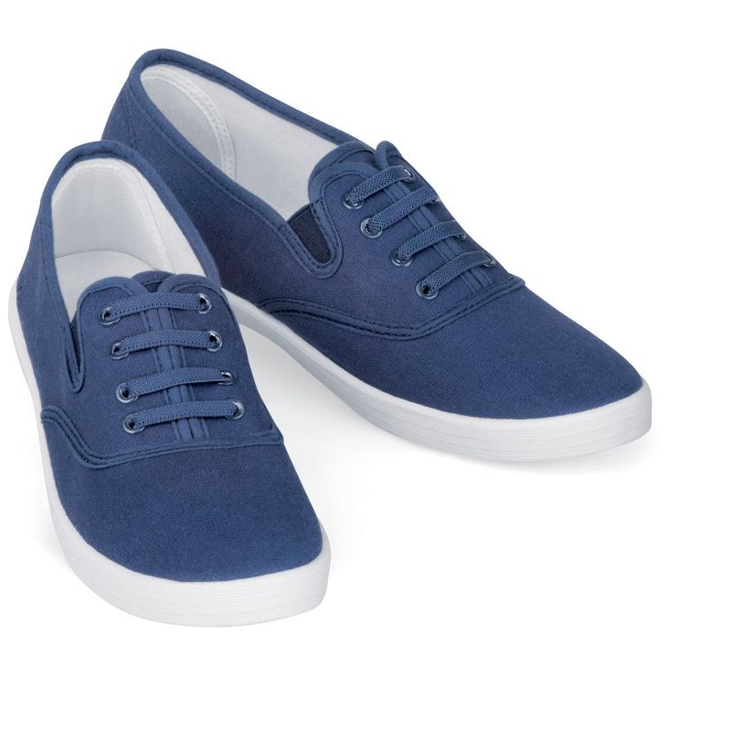 Collections Etc Casual & Comfy Lightweight Slip-on Stretch Canvas Sneaker, 3 of 5