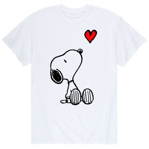 Men's - Peanuts - Snoopy Heart Short Sleeve Graphic T-Shirt - 1 of 4