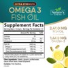 Omega 3 Fish Oil Supplement 2400 mg - Triple Strength EPA, DHA Fish Oil Omega 3, Fatty Acids for Brain & Heart - 180 Softgels By Nature's Choice - 2 of 4