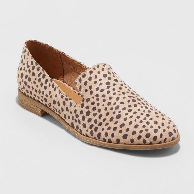 leopard loafer flats