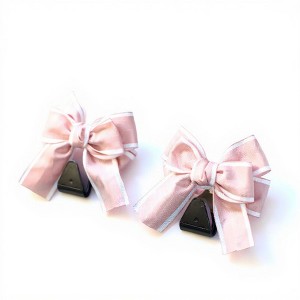 Anna-Kaci Decorative Ribbon Bow Car Headrest Hooks 2-Piece Set for Handbags and Accessories - 1 of 4