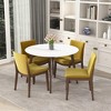 Sapphtopaz Round Dining Table Modern Minimalist Oval Solid Wood Dining Table for Dining Room, Kitchen, Small Spaces - 3 of 4
