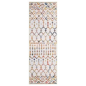 Washable Modern Farmhouse Area Rug for Living Room Bedroom, Ultra Thin Non Slip Stripped Lines Print Dining Room Carpet for Home Office - 1 of 4