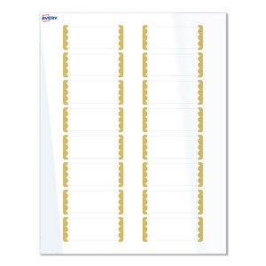 Avery® Labels, 1" x 2-5/8", Gold Dots Edge, Glossy White, 160ct - 1 of 4