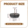 Unique Bargains Wooden Chair Sofa Cabinet Table Leg Floor Protector Round Nail-on Felt Pads 40 Pcs - 2 of 3