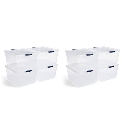  Rubbermaid Tray for 71 Qt Cleverstore Clear Plastic Storage Bins,  Pack of 2, Clear Plastic Tray with Built-In Handles, Maximize Storage,  Great for Small or Delicate Items : Everything Else