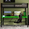 ZHUTA Gaming Loft Bed with Desk, Heavy Duty Metal Loft Bed,Space Saving Bed with Guardrails and Ladder for Adults Kids Teens - 4 of 4