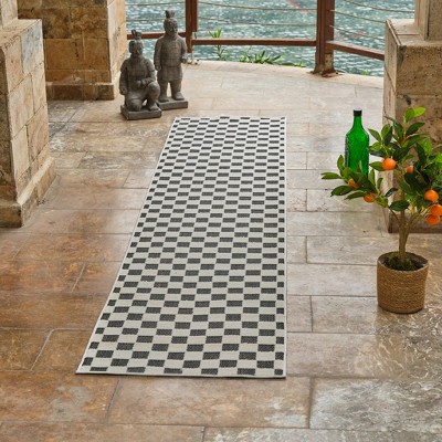 Rug Branch Maise Checkered Modern Indoor Outdoor Area Rug