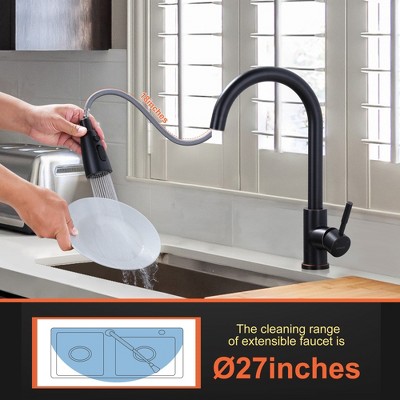 Oil Rubbed Bronze Single-Handle Pull-Down Sprayer Kitchen Faucet