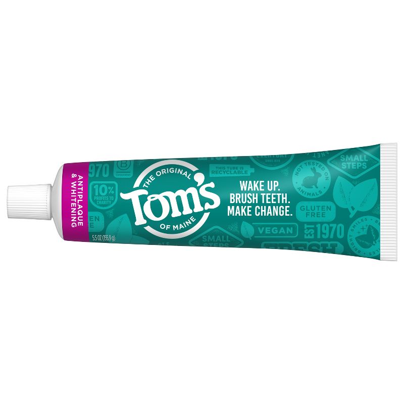 Tom's of Maine Antiplaque and Whitening Peppermint Natural Toothpaste - 5.5oz, 3 of 11
