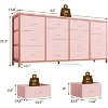 Acekool 14 Drawer Dresser TV Stand with Power Outlet, 63 Inch Fabric Entertainment Center for 65-75 Inch TV, Storage for Bedroom & Living Room - 4 of 4