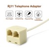 Unique Bargains RJ11 6P4C Male to 2 Ports 6P4C Female Socket Phone Line Splitter Adapter - 3 of 4