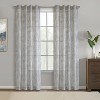 Habitat 100% Polyester Eleanor Light Filtering Jacquard Leaf Grommet Curtain Panel in Grey - 2 of 4