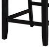 Acme Furniture 19" Hussein Dining Chair White PU & Black Finish : Sleek Curved Back, 22" Seat Height - 4 of 4