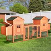 Dual Wooden Chicken with Garden Bed,Large Outdoor Hen House with Nesting Boxes Removable Trays,Ramps Run,Large Space Nesting Boxes - 2 of 4