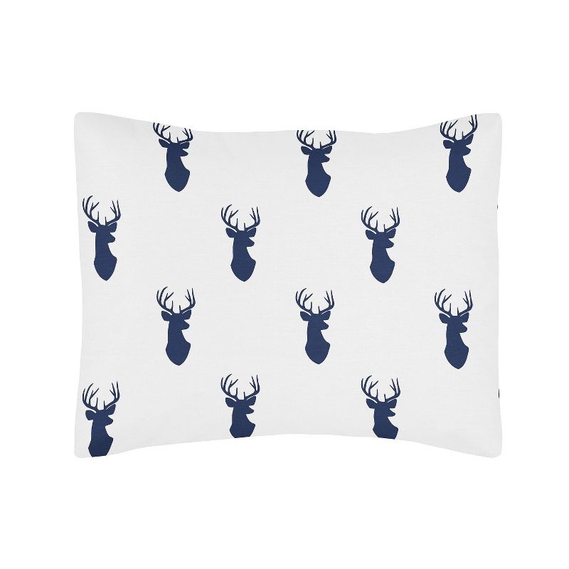 Full/Queen Woodland Deer Kids&#39; Comforter Set Navy/White - Sweet Jojo Designs, 5 of 8