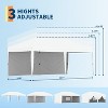 10x20 Pop Up Canopy with 2-Sidewall, Outdoor Tent with Portable Roller Bag - 3 Adjustable Height, 4 Weight Bags Stakes & 6 Guy Ropes - 3 of 4