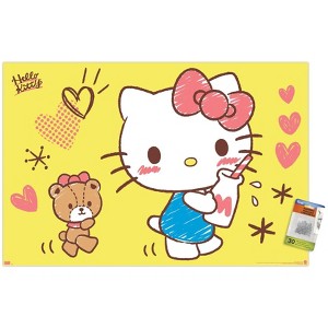 Trends International Hello Kitty: 25 Snack Time - Milk Unframed Wall Poster Prints - 1 of 4