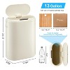 Automatic Motion Sensor Trash Can 50L/13.2Gal, Touchless Slim Garbage Bin with Soft Close Lid, White for Kitchen Bathroom Office - 3 of 4