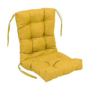 Blazing Needles, 18-inch by 38-inch Spun Polyester Solid Outdoor Tufted Chair Cushion - 1 of 2