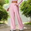 Anna-Kaci Active Women's Elastic Waist Wide Leg Sweatpants with Pockets for Lounge and Casual Wear - 2 of 4
