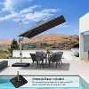 PURPLE LEAF Deluxe Aluminum Outdoor Patio Umbrella Square Cantilever Umbrellas - 2 of 4