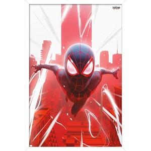 Trends International Marvel's Spider-Man: Miles Morales - Falling Framed Wall Poster Prints - 1 of 4