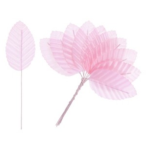 Unique Bargains Artificial Silk Wire Single Flower Leaves for DIY - 1 of 4