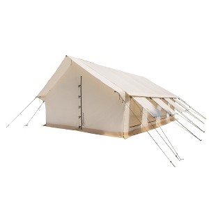 WHITE DUCK Alpha Pro Wall Tent with Stove Jack & Frame, 4-Season Water Repellent Hunting & Camping Tent, Eco-Friendly with AC Port - 1 of 4
