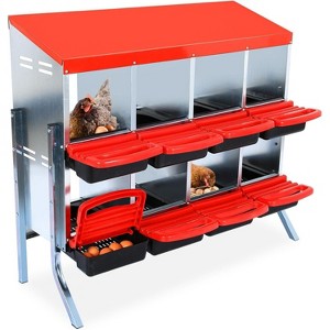 Nesting Boxes for Chickens, Roll-Away Chicken Nesting Box with Lid Cover, Easy Egg Collection, Chicken Laying Box - 1 of 4
