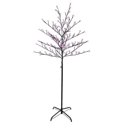 Northlight 6' Pre-Lit Sakura Cherry Blossom Flower Artificial Tree - Pink LED Lights