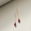 Ross-Simons 9.00 ct. t.w. Ruby Teardrop Earrings in 10kt Yellow Gold - 4 of 4