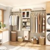 Aheaplus 4FT - 8FT Closet Organizer with Hanging Rods, DIY Closet System with 2 Doors for Laundry Room - 3 of 4