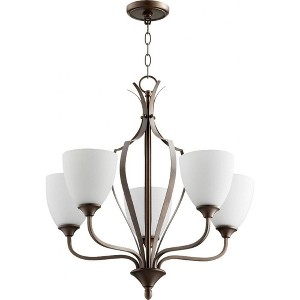 Quorum Lighting Jardin 5-Light Chandelier, Oiled Bronze, 24 Width, 25.5 Height - 1 of 1