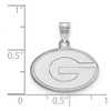 Black Bow Jewelry 14k White Gold Georgia Bulldogs NCAA Small Pendant - 2 of 3