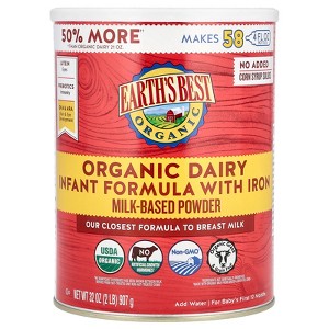 Earth's Best Organic Dairy Infant Formula with Iron, For Baby's First 12 Months, 32 oz (907 g) - 1 of 3