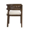 Christopher Knight Home Cinnabar 19.75" Seat Height Upholstered Rubberwood Tub Dining Chairs with Cane Back(Set of 2) - 4 of 4