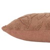 HomeRoots 14" X 26" Terra Cotta Cotton Lumbar Throw Pillow With Texture - 4 of 4